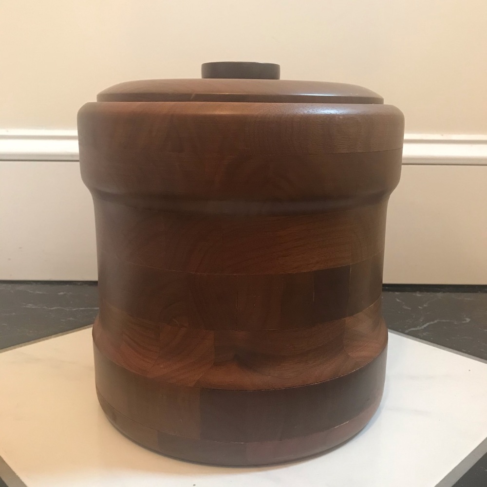Kustom Kraft Solid Black Walnut Wooden Ice Bucket